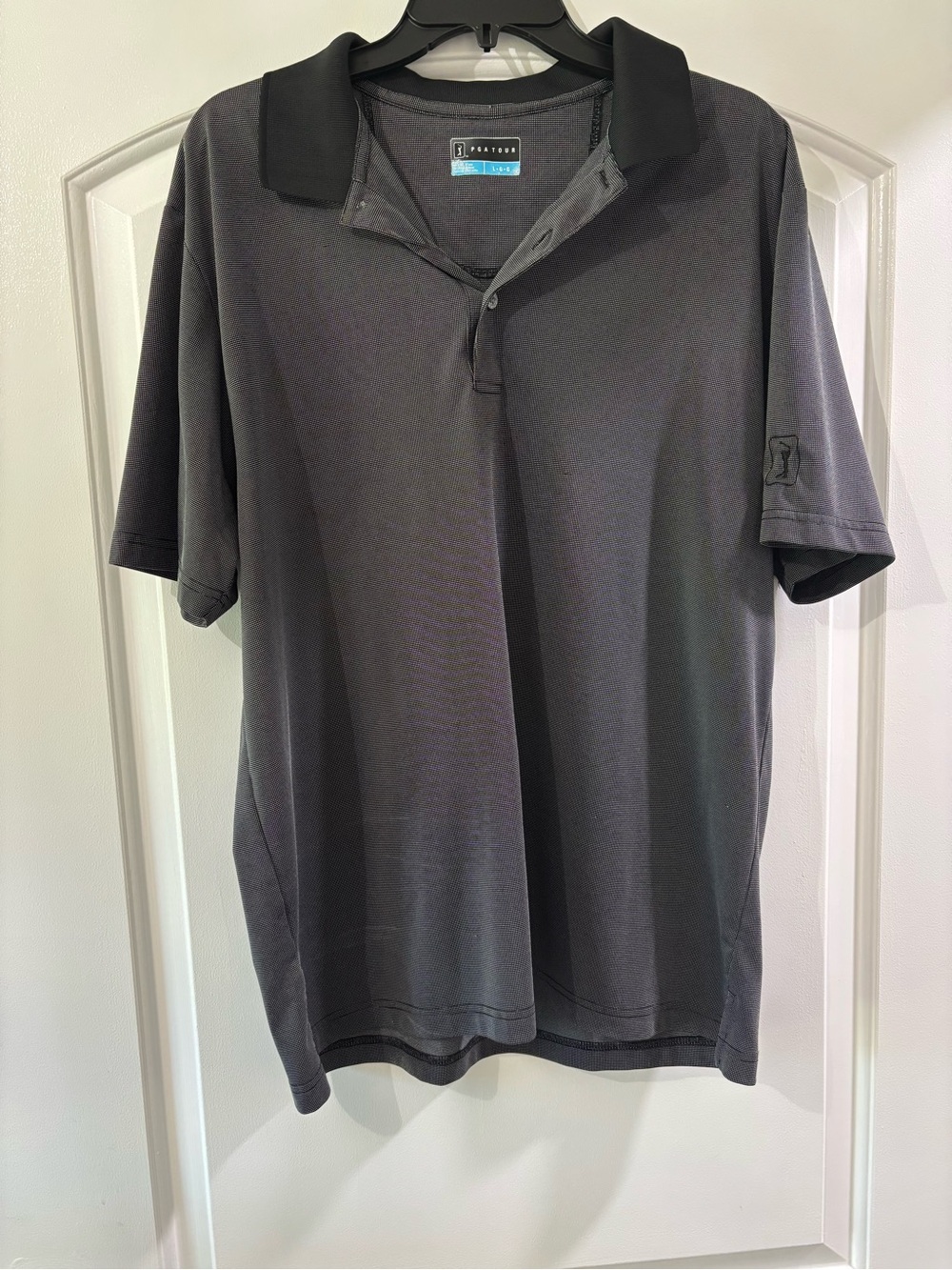 PGA tour Short-Sleeve Polo Shirt - Charcoal/Black